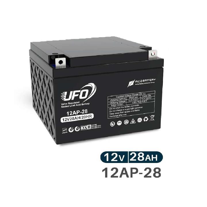 باتری یو پی اس 12 ولت 28 آمپر ساعت برند یوفو مدل 12AP-28